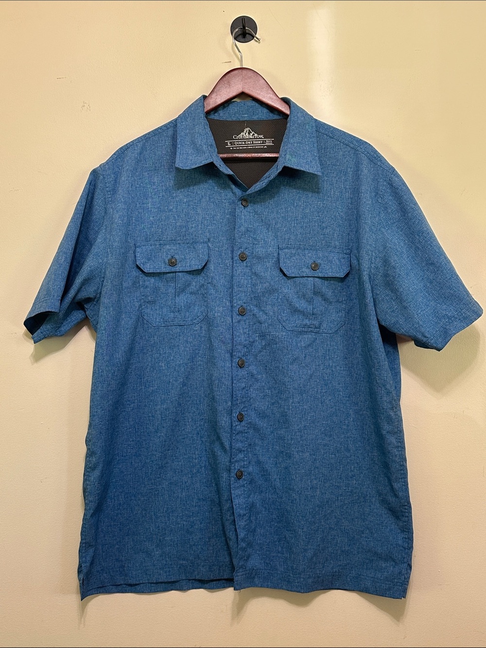 Croton Blue Short-Sleeve Button-Down Workshirt